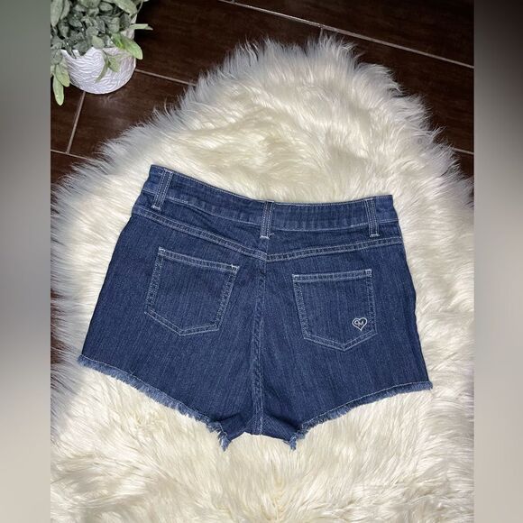Carmar denim short shorts high waisted studded frayed hem  sz 29 - Picture 4 of 7